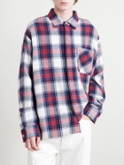 CELINE - Checked Cashmere Overshirt - Red
