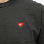 Human Made Men's Heart Badge Slub T-Shirt in Black