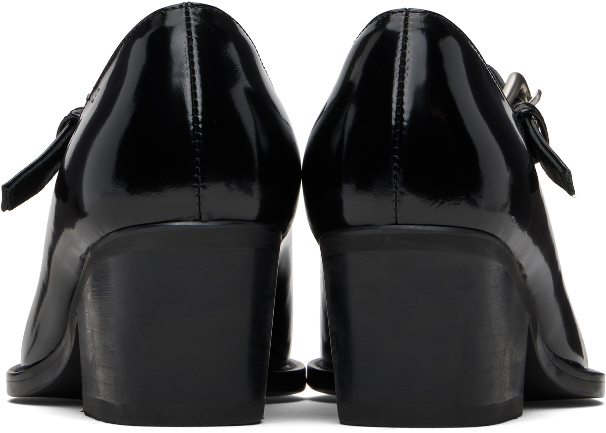 OPEN YY Black Western Mary Jane Heels