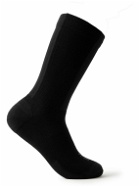 Salomon - 11 by Boris Bidjan Saberi 11S A.B.1 Panelled Ribbed Bamboo-Blend Socks - Black