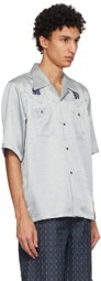 NEEDLES Blue Embroidered Shirt