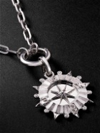 Foundrae - Internal Compass White Gold Diamond Pendant Necklace