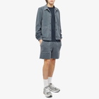 Save Khaki Men's Twill Terry Utility Sweat Shorts in Navy