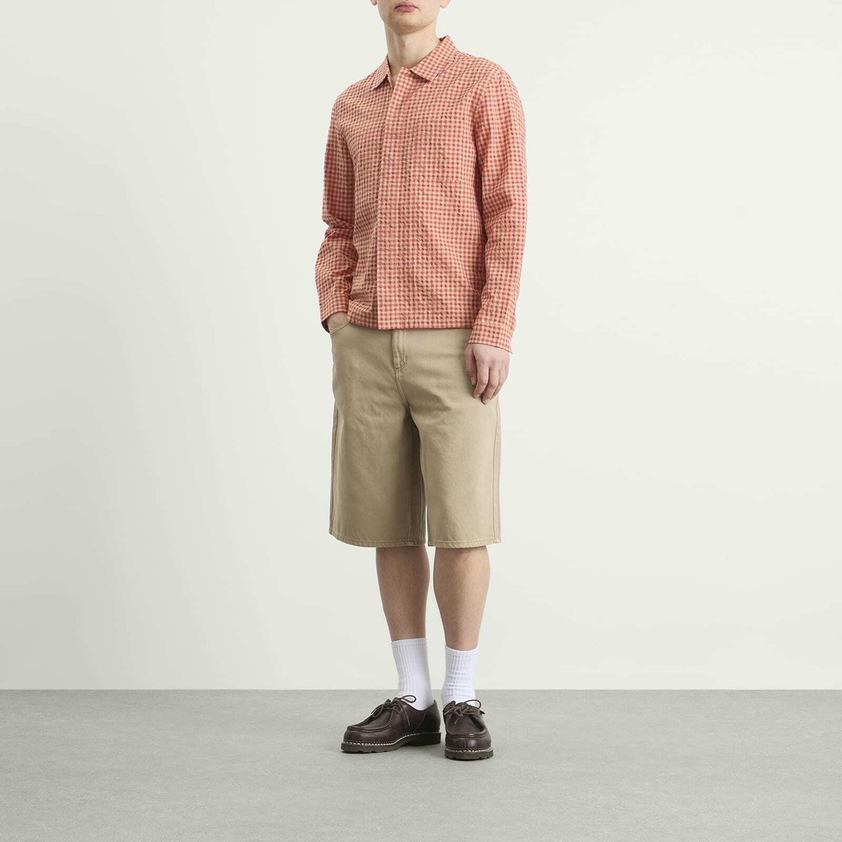 Wax London Men's Luca Twill Shorts in Beige