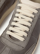 Officine Creative - Kombined Suede-Trimmed Leather Sneakers - Gray