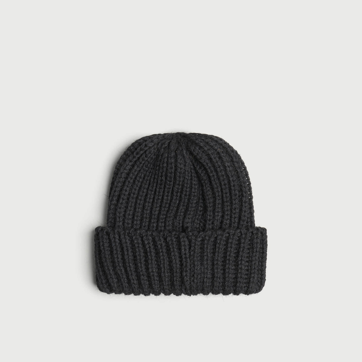 Café Mountain Men's Wool Toque Beanie in Black