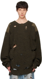 doublet Khaki Oversized Military Sweater