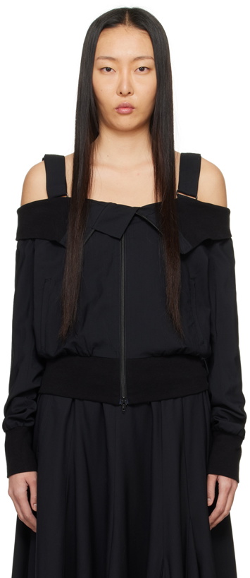 Photo: Yohji Yamamoto Black Off-The-Shoulder Jacket