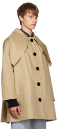 Meryll Rogge Beige Button Trench Coat