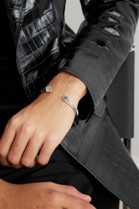 Photo: Stephen Webster - Sterling Silver, 18-Karat Recycled Gold and Blue Topaz Cuff