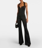 Galvan Flared halterneck jumpsuit