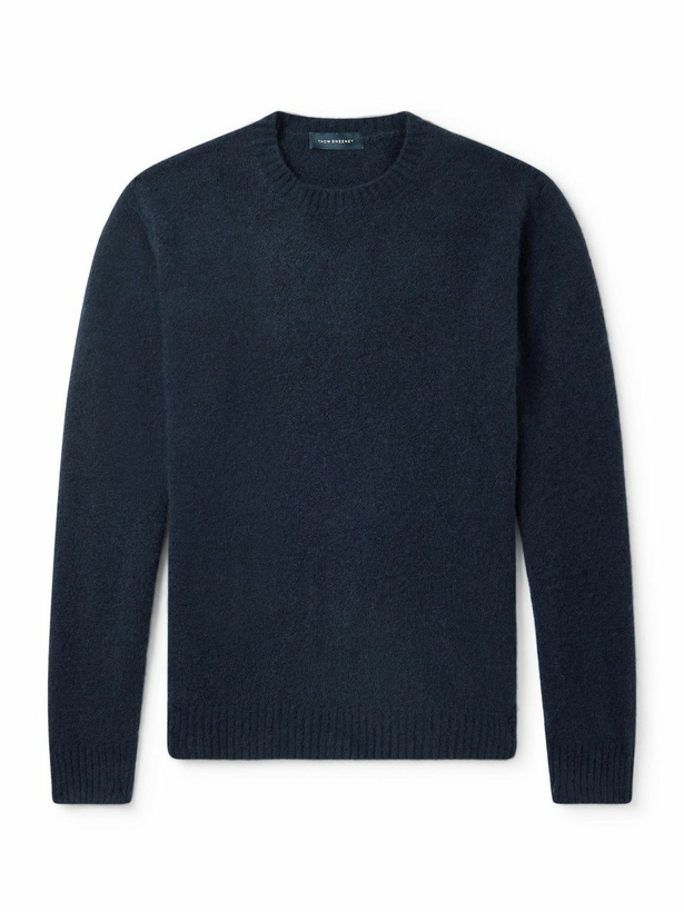 Photo: Thom Sweeney - Brushed Cashmere-Blend Sweater - Blue
