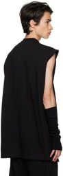 Rick Owens Black Splintered Tarp Tank Top