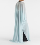Tom Ford Leather-trimmed silk kaftan