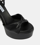 Aquazzura Twist Plateau 120 leather platform sandals