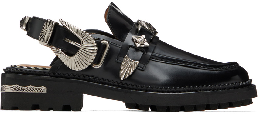 Toga Pulla Black Metal Loafers Toga Pulla