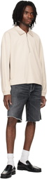 AGOLDE Black Anson Denim Shorts