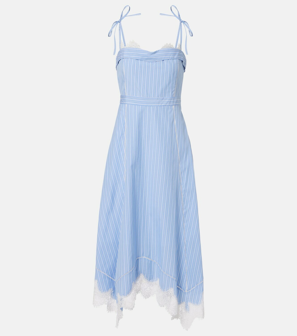 Simkhai Avaleigh striped cotton midi dress