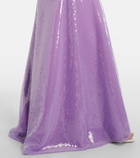 David Koma Sequined corset gown