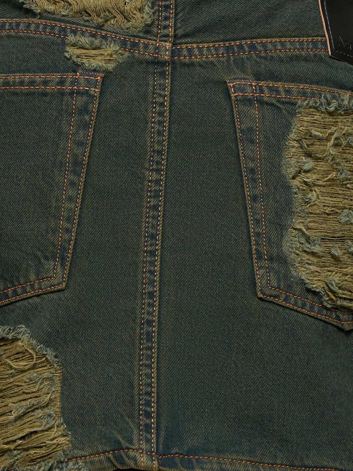 ACNE STUDIOS - Distressed Denim Mini Skirt Acne Studios