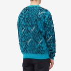 AMIRI Men's Mohair Cheetah Cardigan in Aqua