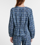 Velvet Claudie printed cotton blouse