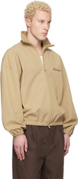 Fear of God ESSENTIALS Beige Signature Full Zip Track Jacket