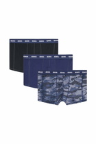 Diesel Three-pack of boxer briefs plain and camo - Trunks Mens in Blue