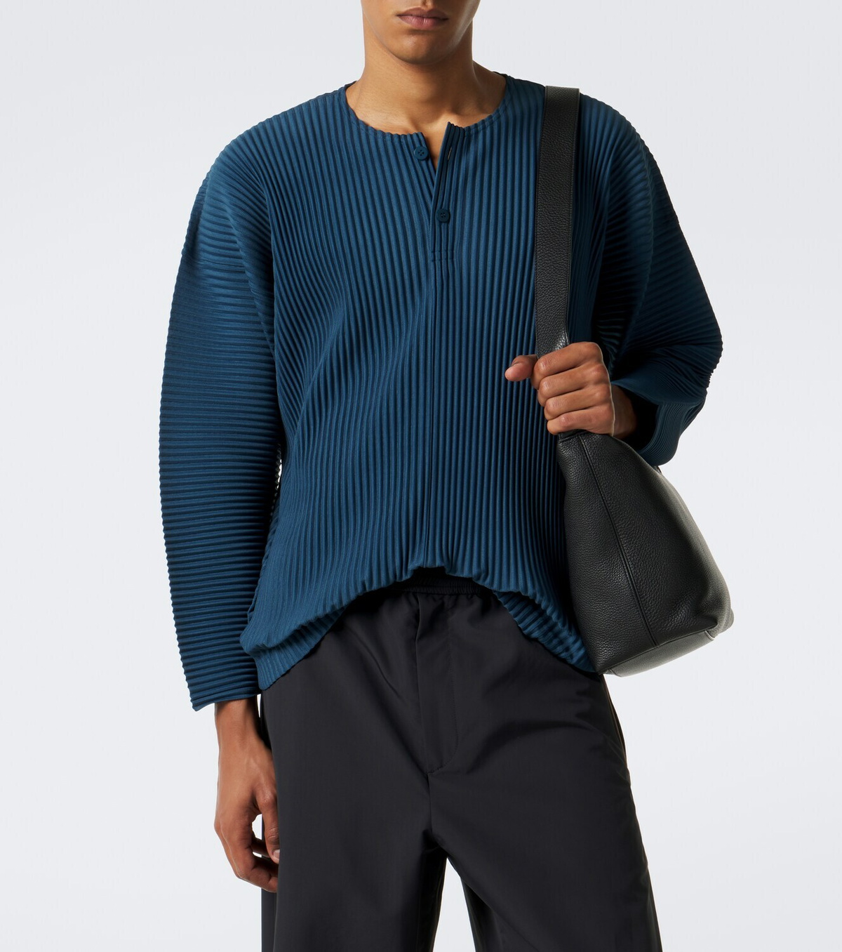 Homme Plissé Issey Miyake Monthly Colors: September pleated Henley shirt