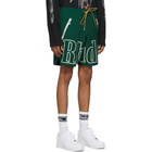 Rhude Green Oversized Logo Shorts