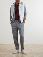 Brunello Cucinelli - Tapered Cotton, Cashmere and Silk-Blend Jersey Sweatpants - Gray