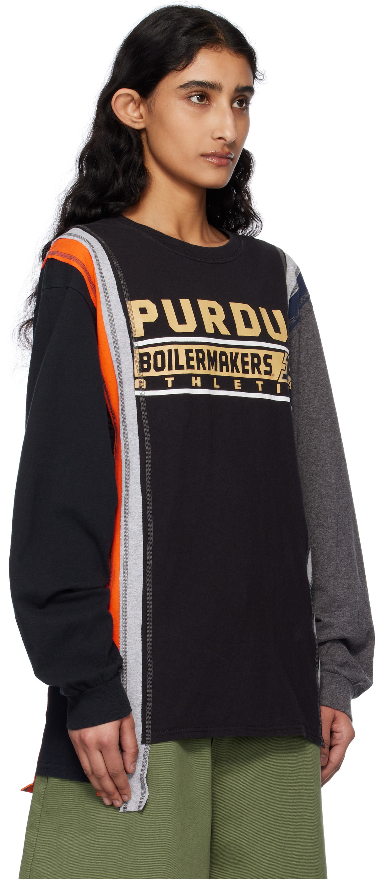 NEEDLES Multicolor 7 Cuts College Long Sleeve T-shirt