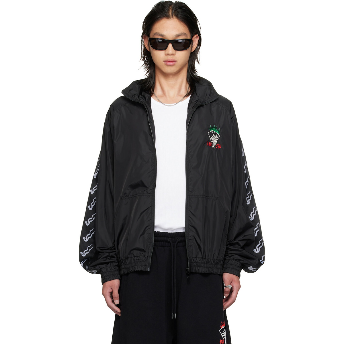 LU'U DAN Black Blacklisted LD Windbreaker Jacket