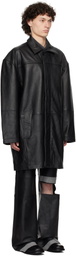 Deadwood Black Bloke Leather Coat