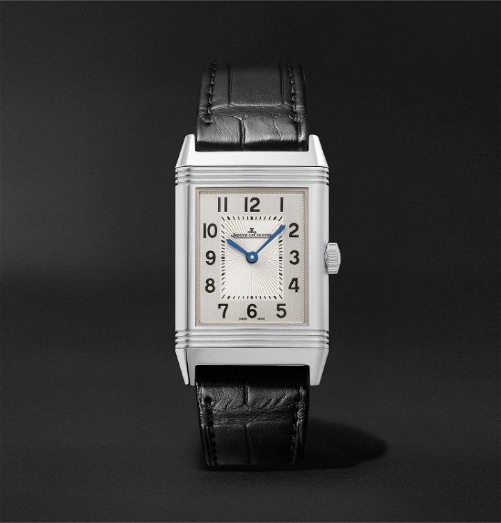Photo: Jaeger-LeCoultre - Reverso Classic Medium Thin Automatic 24.4mm Stainless Steel and Alligator Watch, Ref. No. 2548520 - Silver