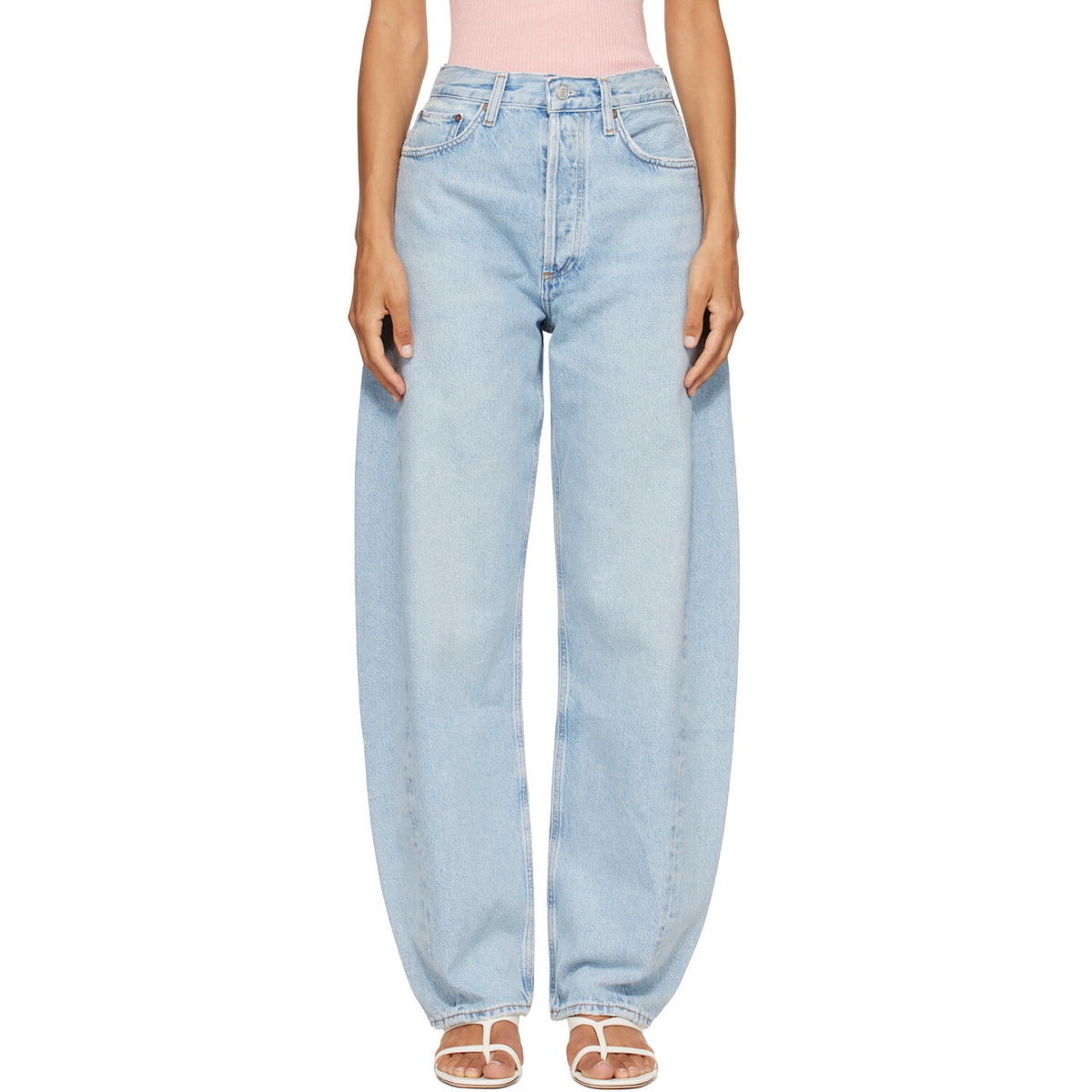 AGOLDE Blue Luna High Rise Pieced Taper Jeans