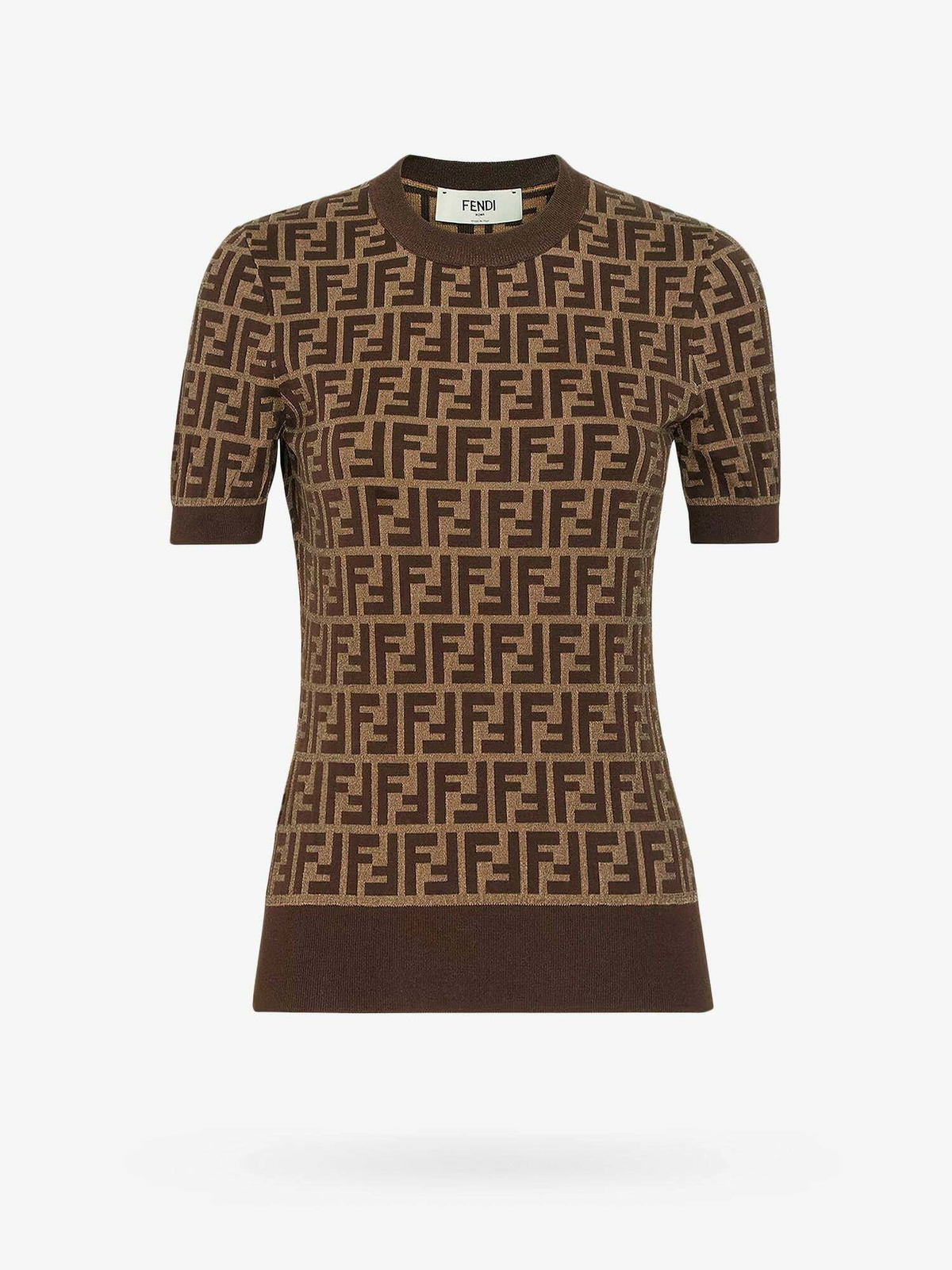 Fendi T Shirt Brown Womens Fendi