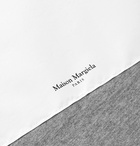 Maison Margiela - Shell-Panelled Mélange Cotton-Jersey T-Shirt - Gray