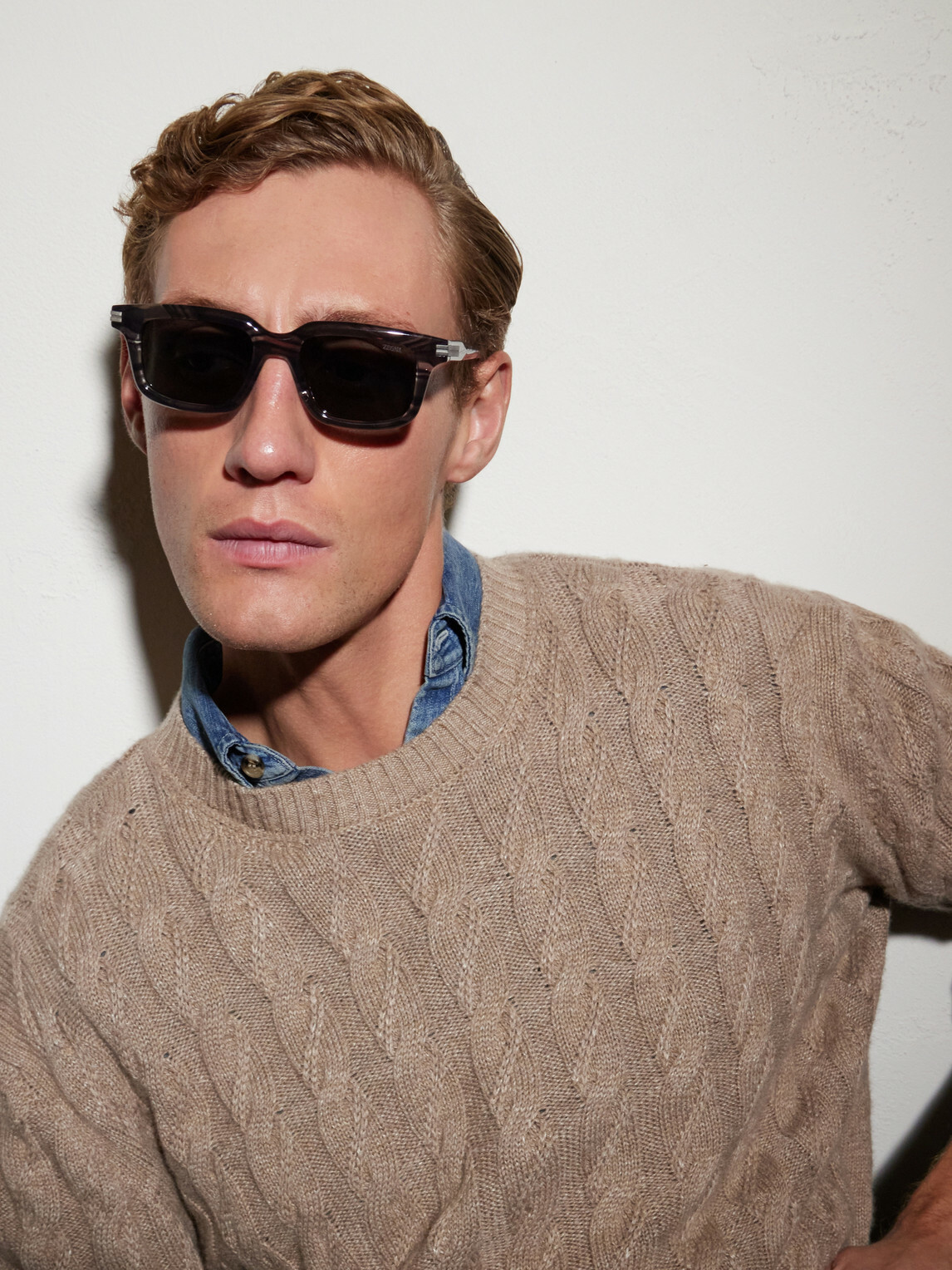 Zegna - Square-Frame Acetate Sunglasses - Black