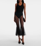 Nensi Dojaka Mila tulle midi skirt