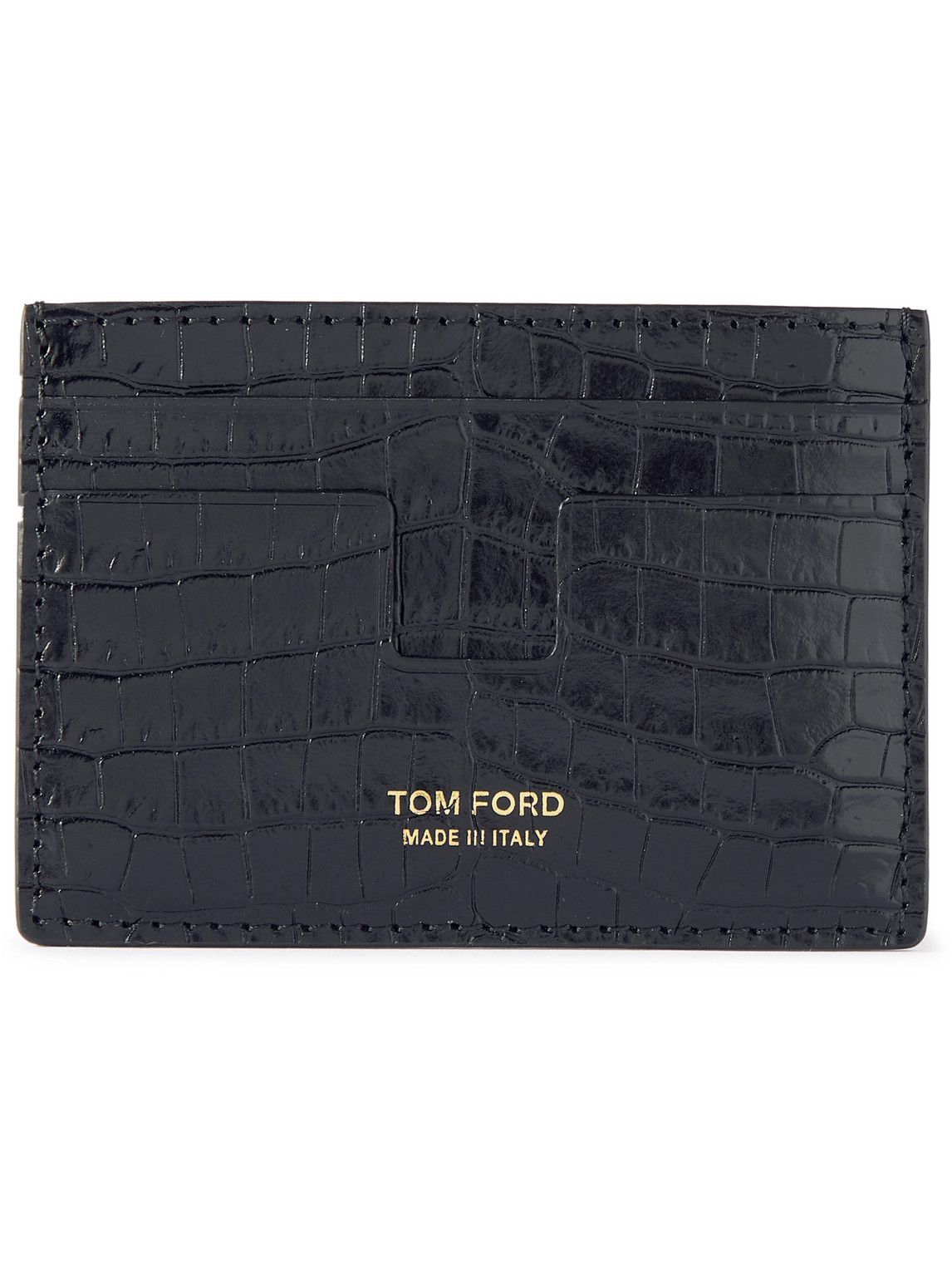 【関税&送料込】Tom Ford Leather Cardholder With Croco Effec Leather cardholder with croco effect TOM FORD - Nugnes1920