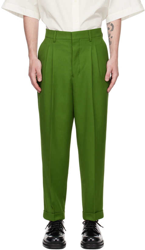 Photo: AMI Paris Green Carrot Fit Trousers