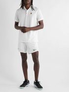 Nike Tennis - Slim-Fit Logo-Appliquéd Dri-FIT Piqué Polo Shirt - White