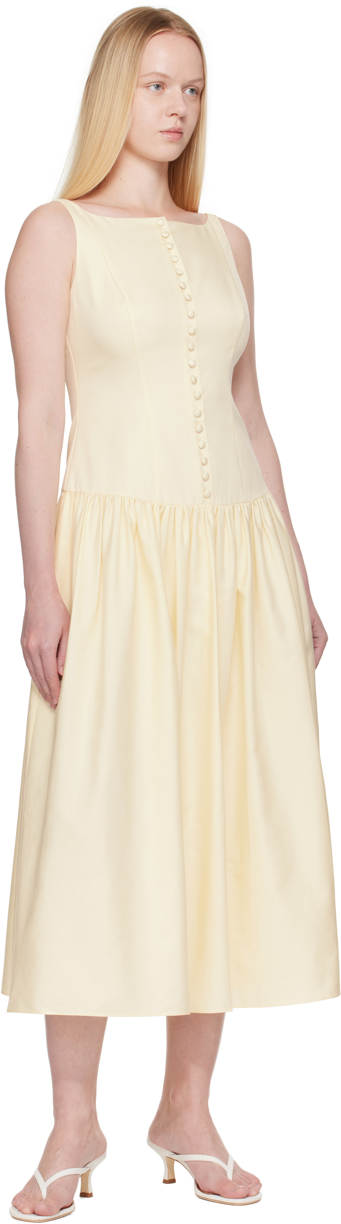 Mirror Palais Yellow Kissing Booth Midi Dress