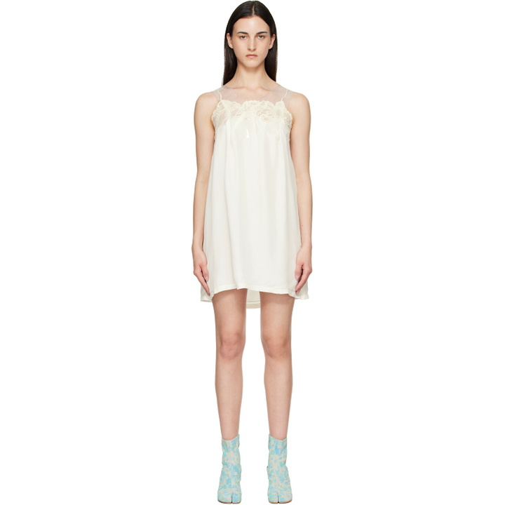 Photo: Maison Margiela Off-White Taped Slip Minidress