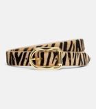 Déhanche Mija zebra-print calf hair belt