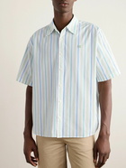 Acne Studios - Sarlie Logo-Appliquéd Striped Cotton Shirt - Blue