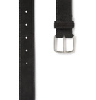 The Row - 3cm Black Suede Belt - Black