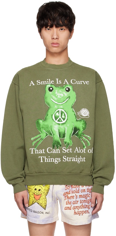Photo: Online Ceramics Green 'Peace Frog' Sweatshirt