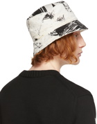 Alexander McQueen Black & Off-White William Blake Dante Bucket Hat